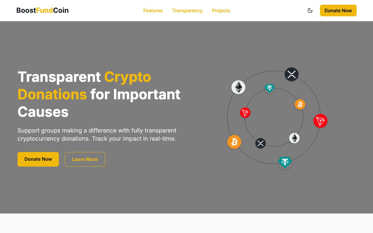 BoostFundCoin - Crypto Crowdfunding Platform